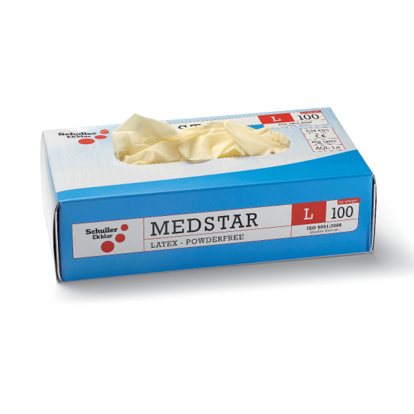 Medstar PF Latex Einmalhandschuhe Small