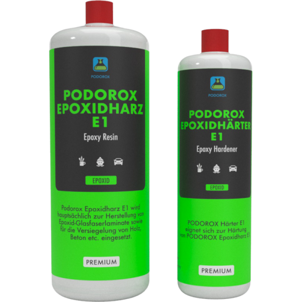 1 kg epoxy resin Podorox E1 + 0.5 kg hardener