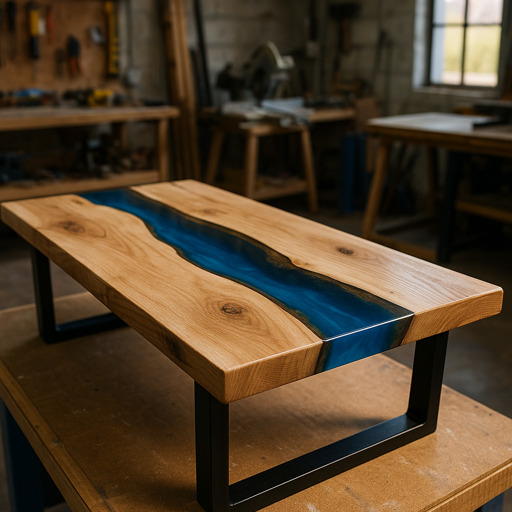 River Table mit Epoxidharz selbst bauen